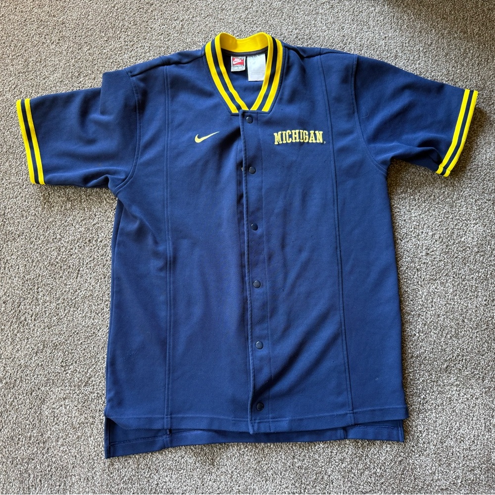 Nike Michigan Blue and Yellow Jersey *check photos for damage*